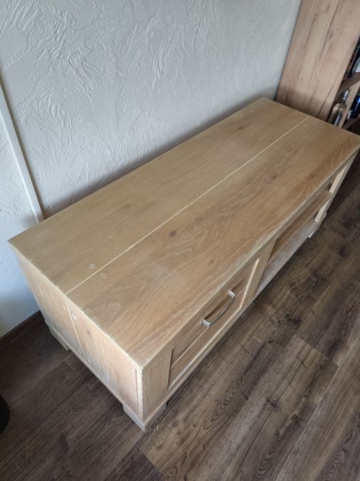 Komoda pod telewizor, szafka RTV, szafka na buty dąb bielony