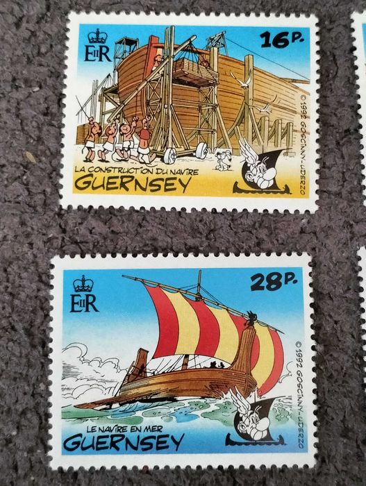 Znaczki pocztowe Asterix i Obelix, Guernsey, komiks