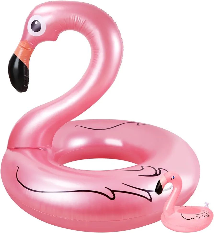 Anel flutuador insuflável flamingo gigante  120 x 112 cm  ENVIO GRÁTIS