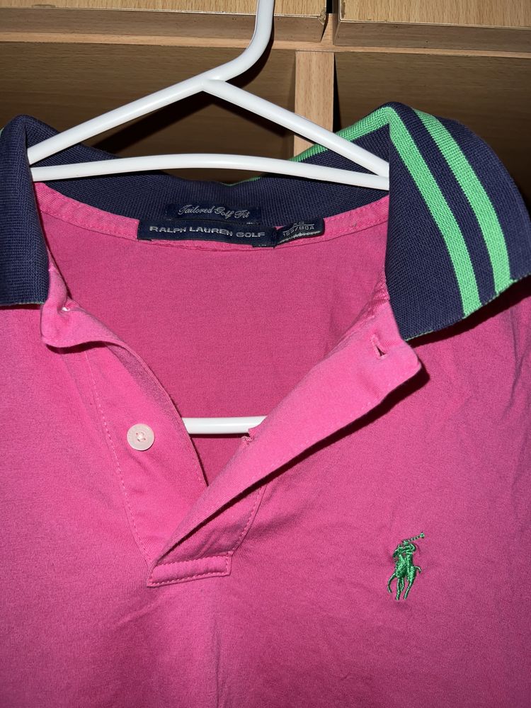 Поло розовое ralph lauren golf