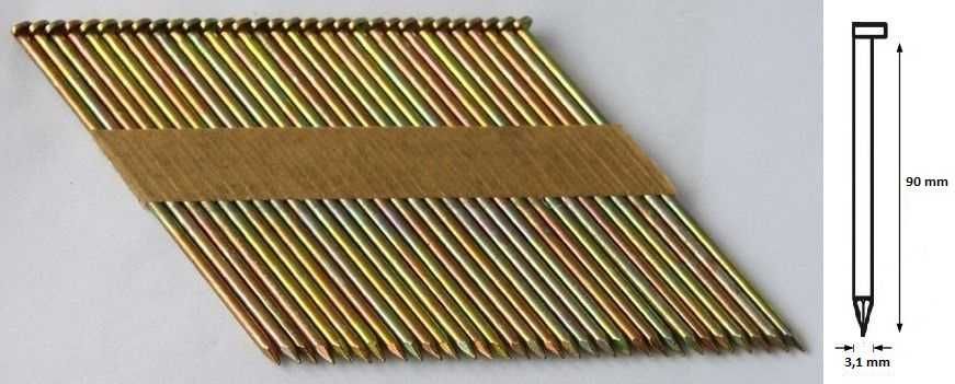 Рейкові цвяхи для нейлера 90 мм 3000 шт.