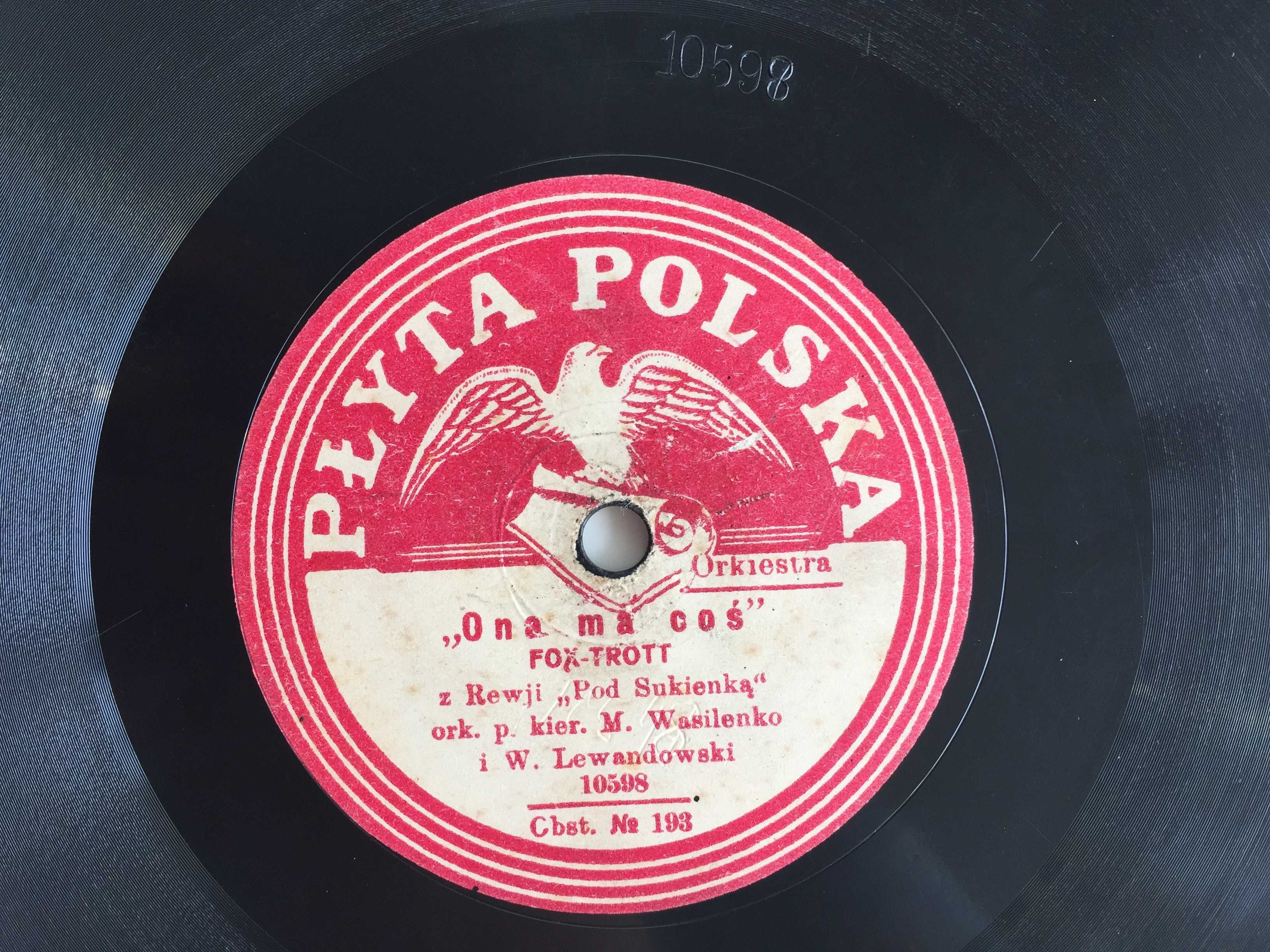 Płyty SZELAK Gramofon SYRENA-ELECTRO Przedwojenne Płyta POLSKA