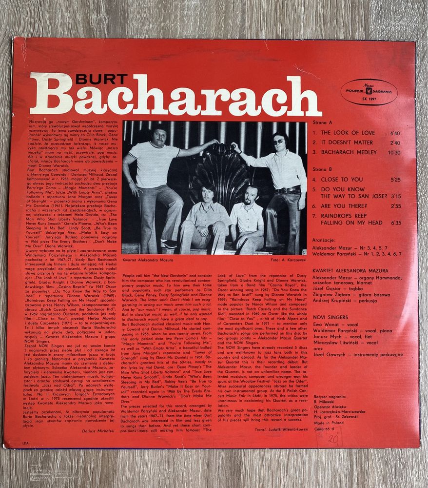 Płyta winylowa Burt Bacharach