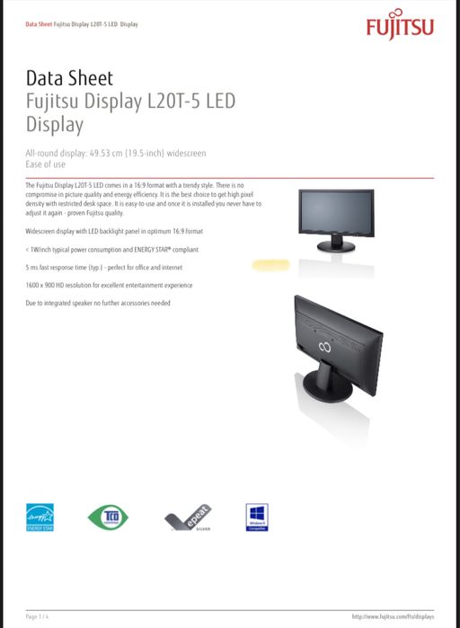 Monitor FUJITSU 19.5