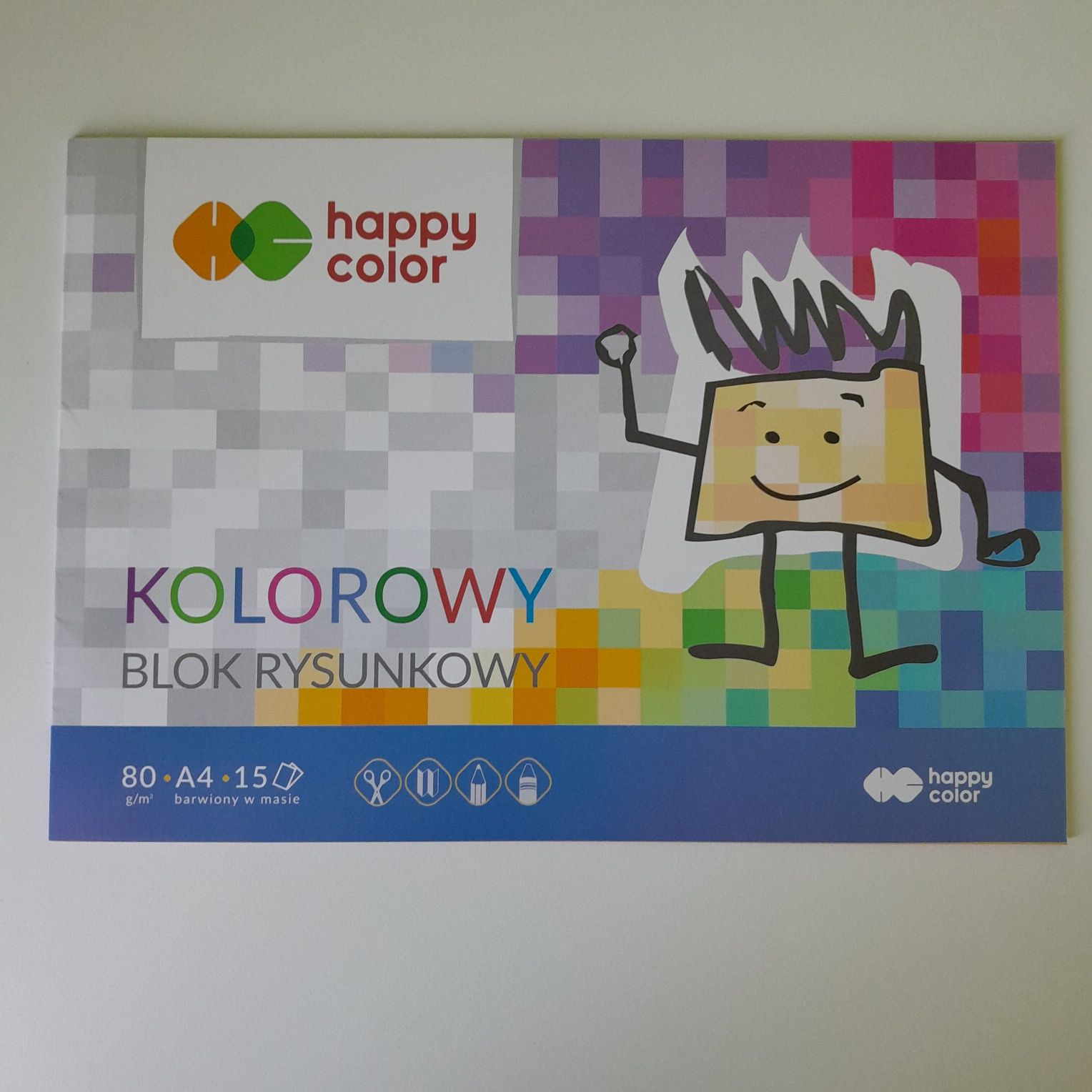 Happy Color blok kolorowy, Design, tektura, papier metaliczny, Wikol