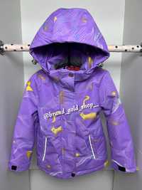 Тепленька демісезонна термо  куртка для дівчаток  110