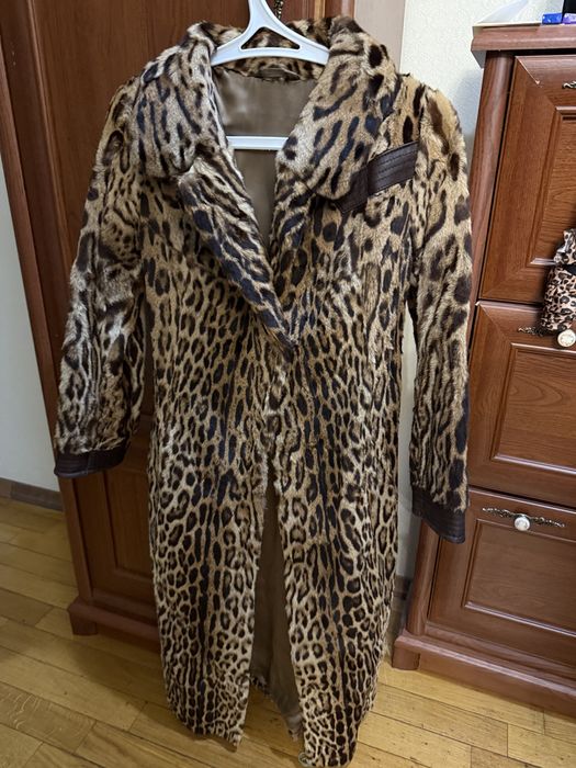 Шуба оцелот натуральна липпи вінтаж леопардова