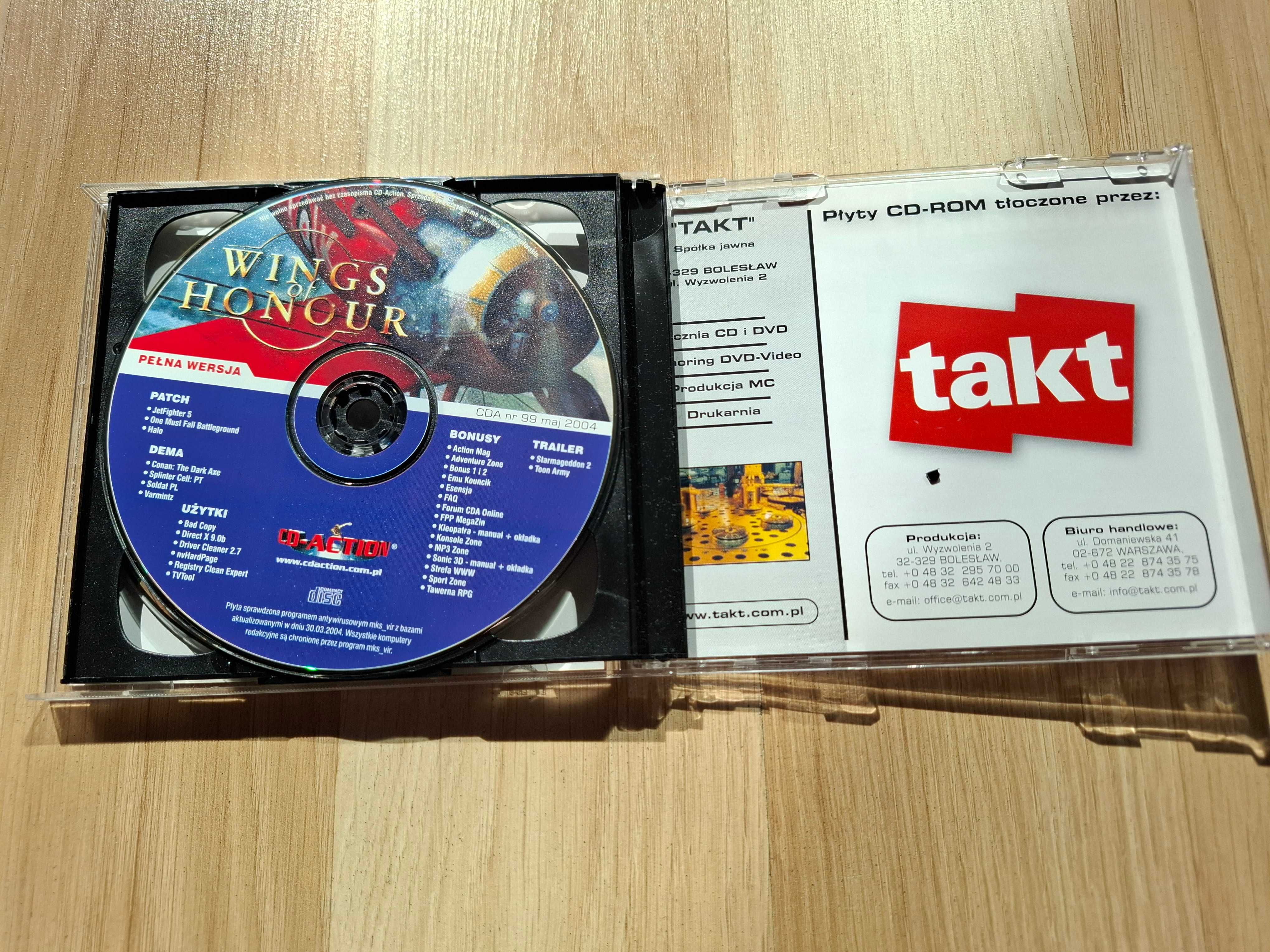 Kleopatra Królowa Nilu + Sonic 3D + Wings of Honour PC CD-Action 2004