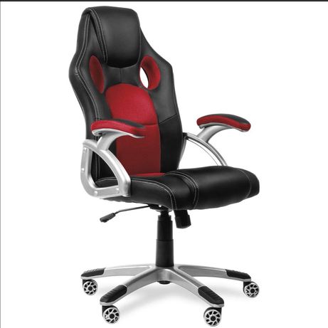 Cadeira de escritório vermelho e preta NOVA