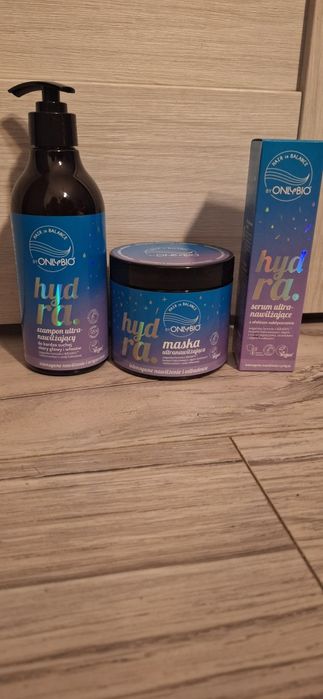 Zestaw kosmetyków onlybio maska szampon serum hydra nawilżający
