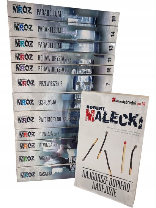 Śladami Zbrodni / zestaw 13 książek / Remigiusz Mróz / Kolekcja