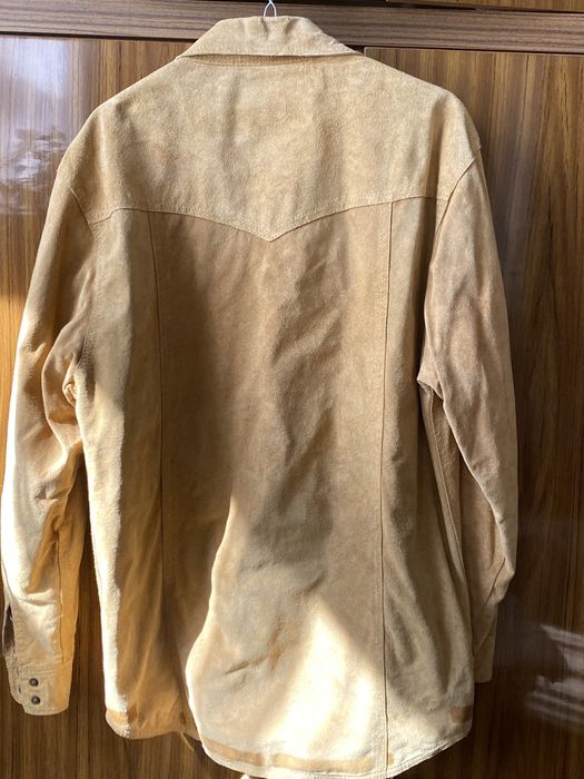 Koszula kurtka skóra zamsz uniseks roz. S