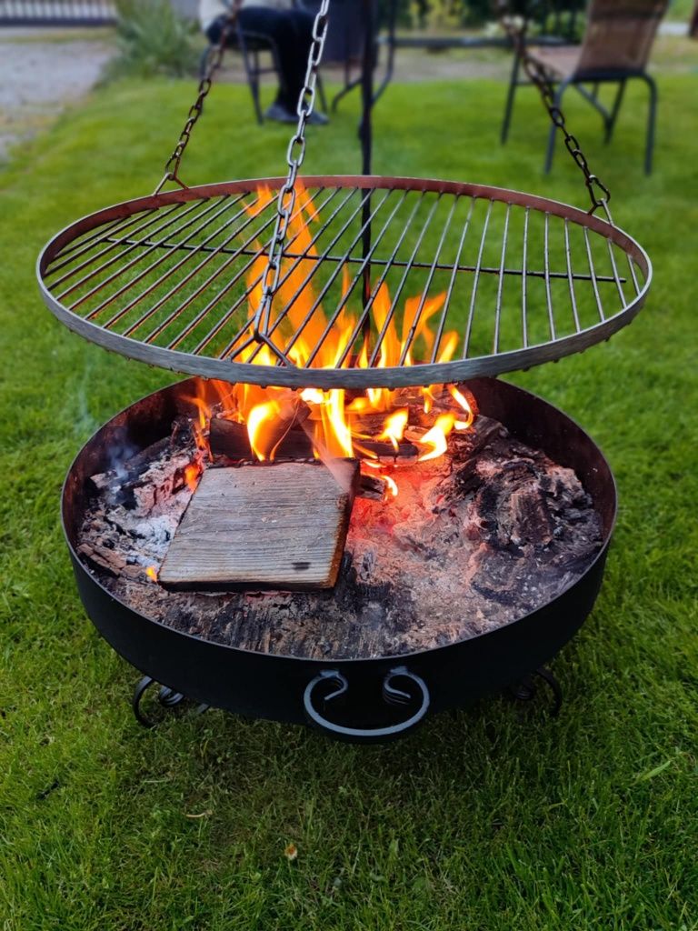 Grill ogrodowy Trójnóg Palenisko Polska Produkcja 60cm Nierdzewka