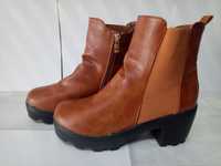 Botas|botim Senhora salto|plataforma NOVAS | Castanho | 39