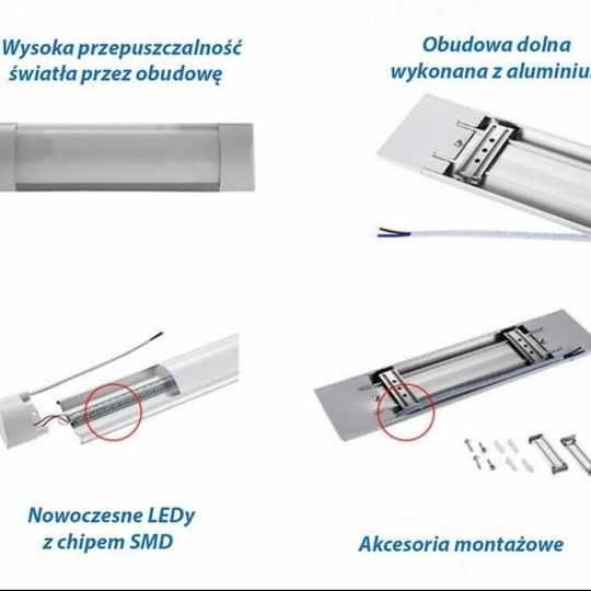 Panel lampa led 120 cn ALUMINIOWA OSZCZĘDNA  .
