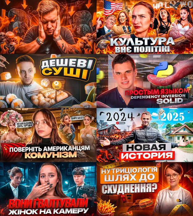 Превью для YouTube - Thumbnails