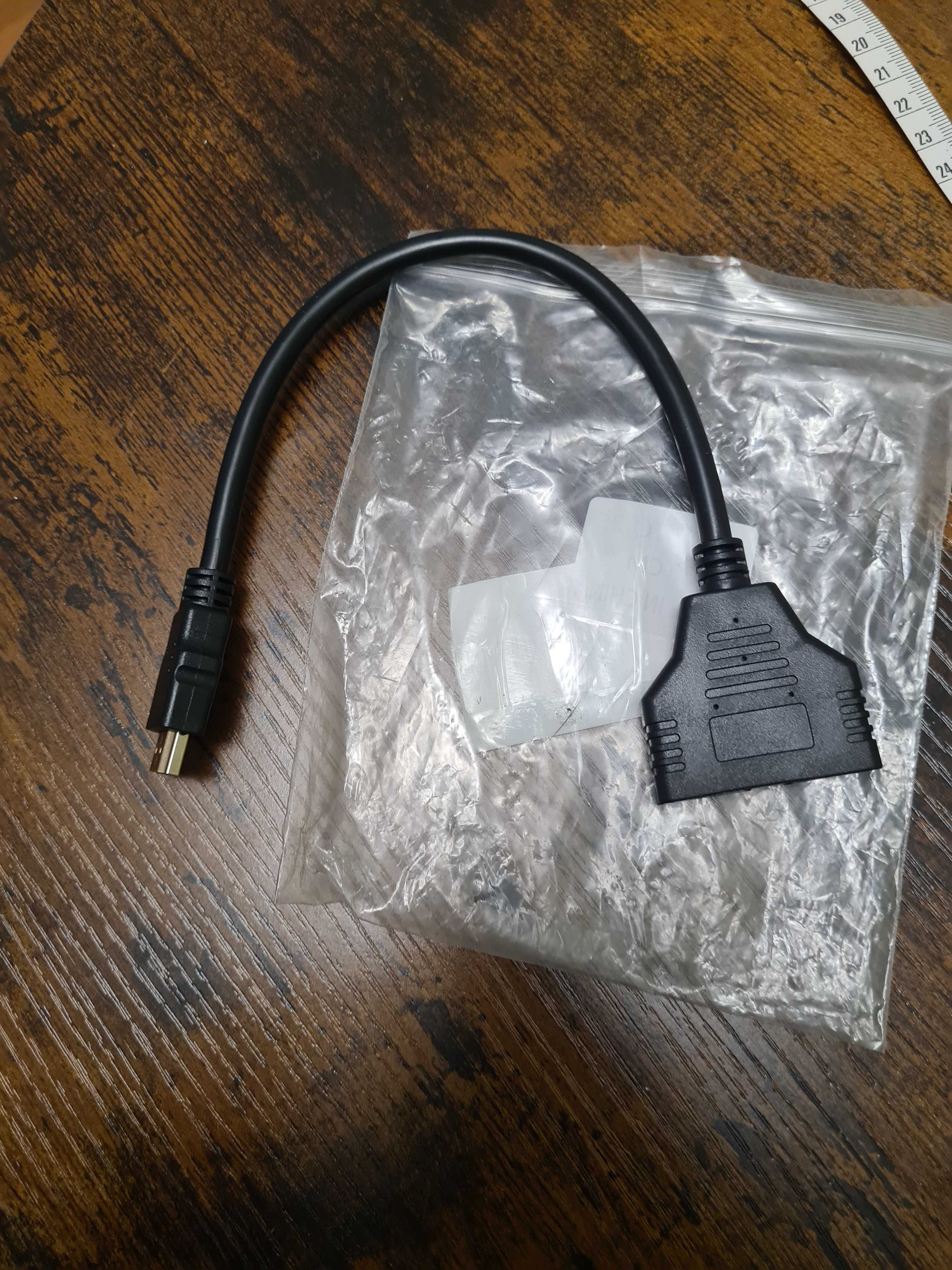 Adapter HDMI - HDMI 2 porty M/F