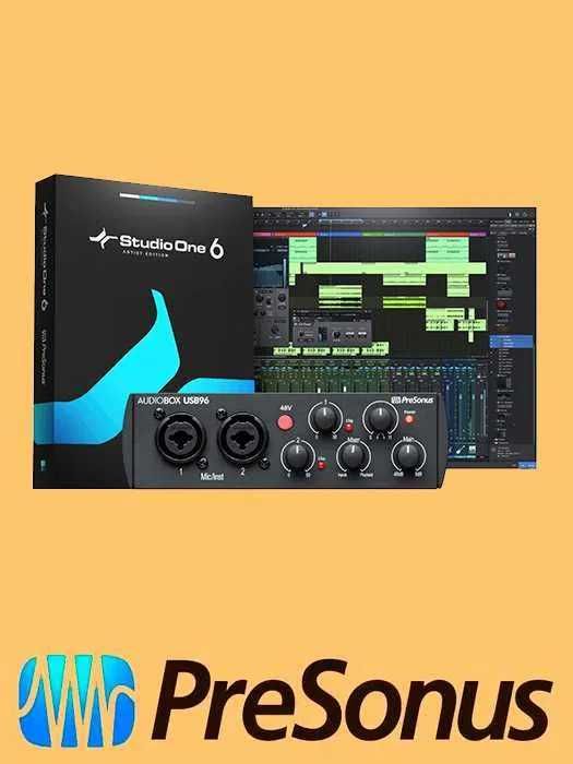 Аудіоінтерфейс Преміум PreSonus AudioBox iOne iTwo USB 96 Studio 68C