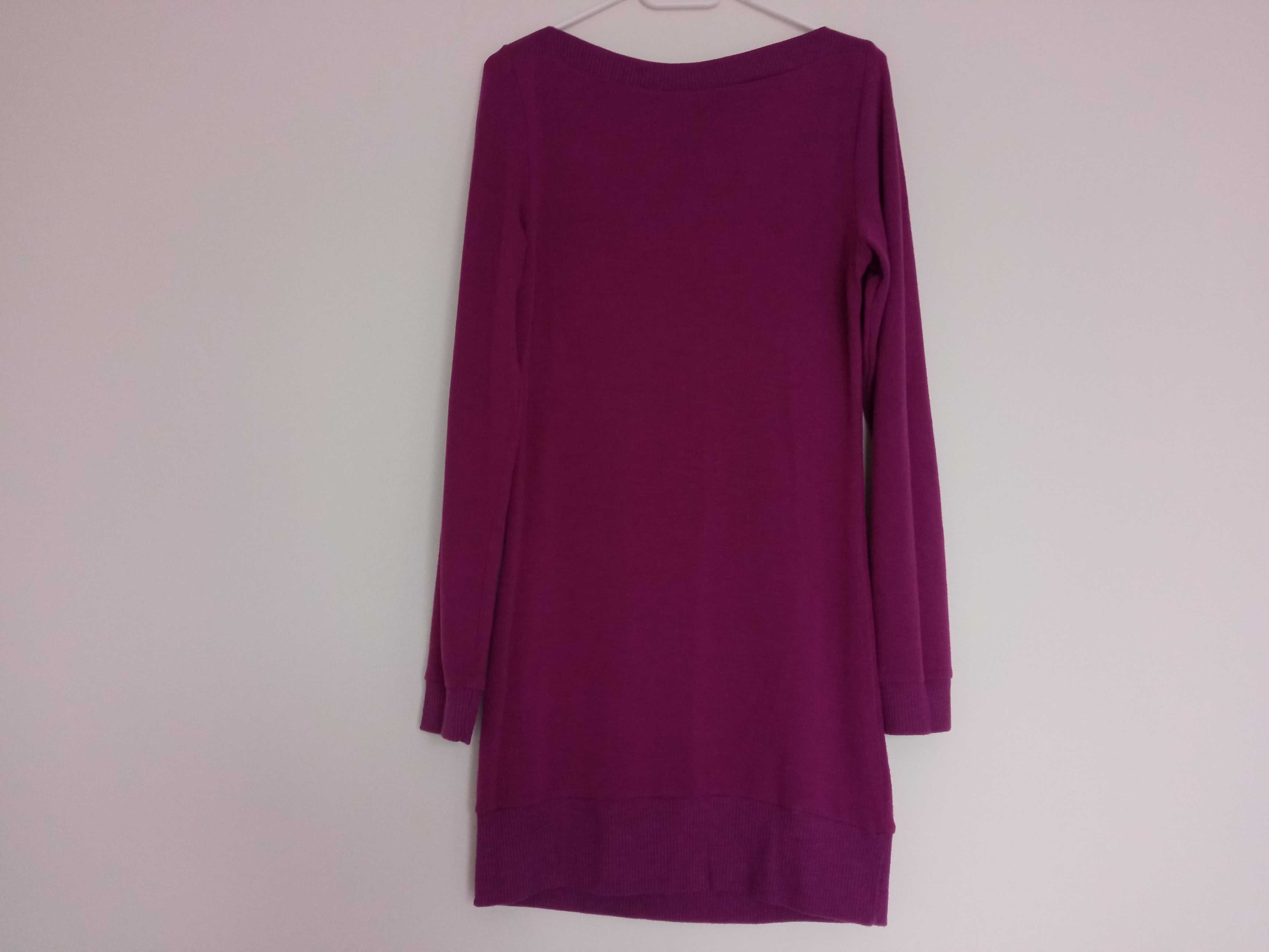 Krótka sukienka Lina Valia mini purpurowa fioletowa M 38 L 40 obcisła