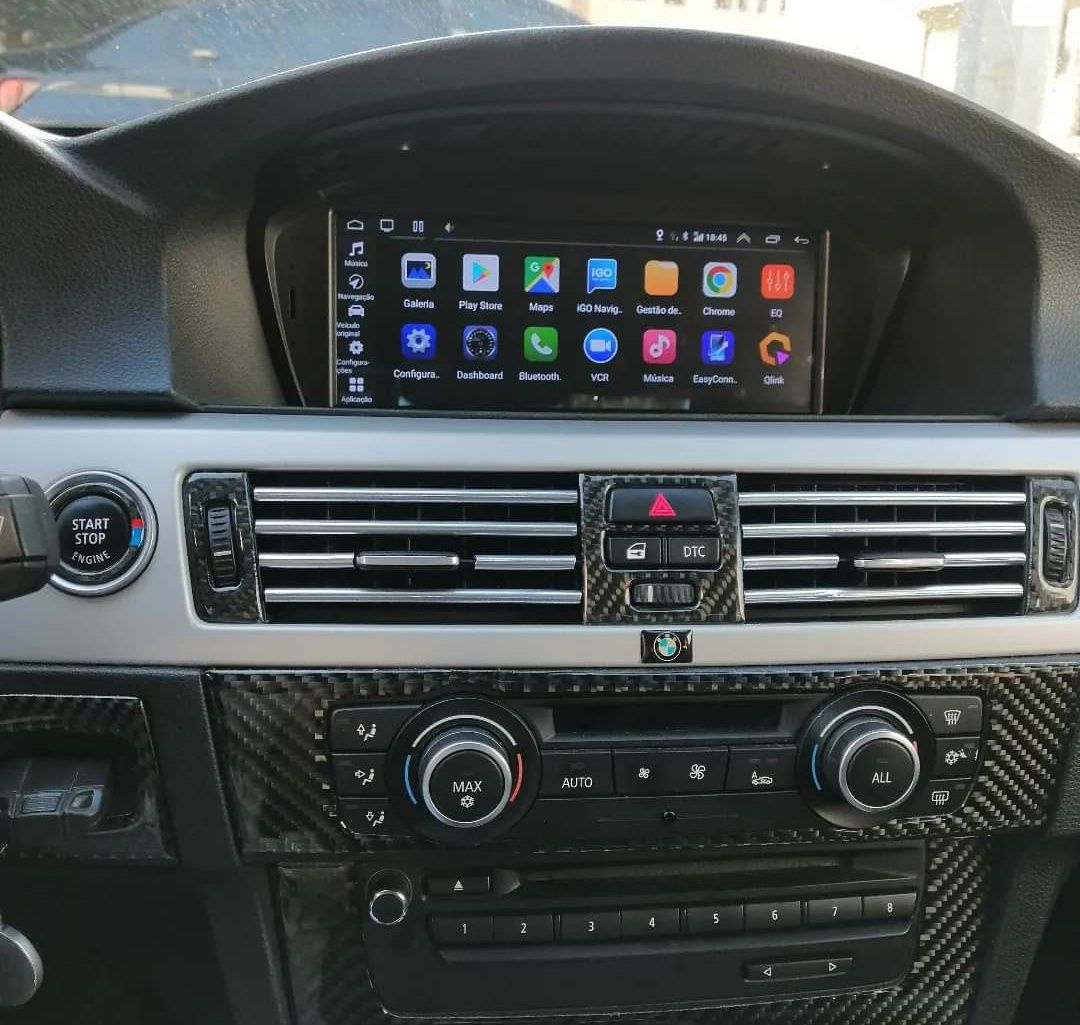 Rádio Android 12 com GPS BMW E60 E61 E62 E63 E90 E91 E92 E93 (Novo)