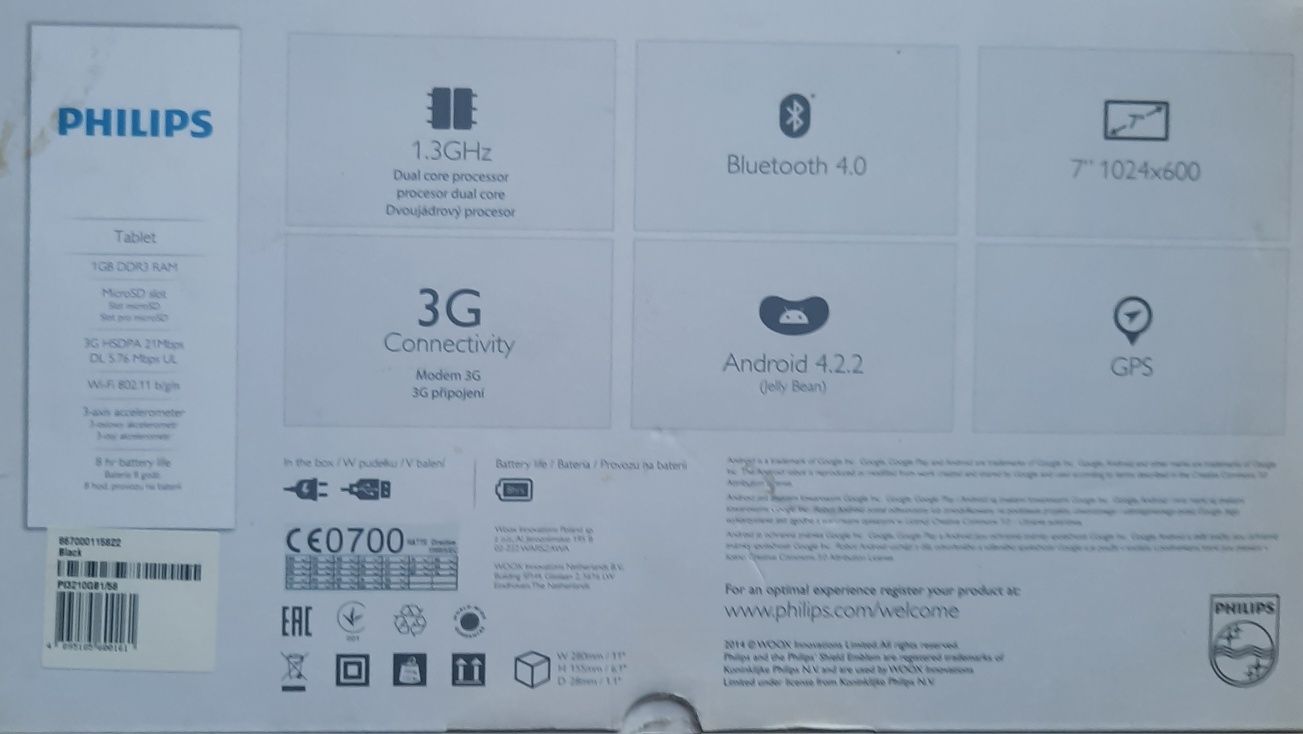 Tablet Philips With 3G  - uszkodzony