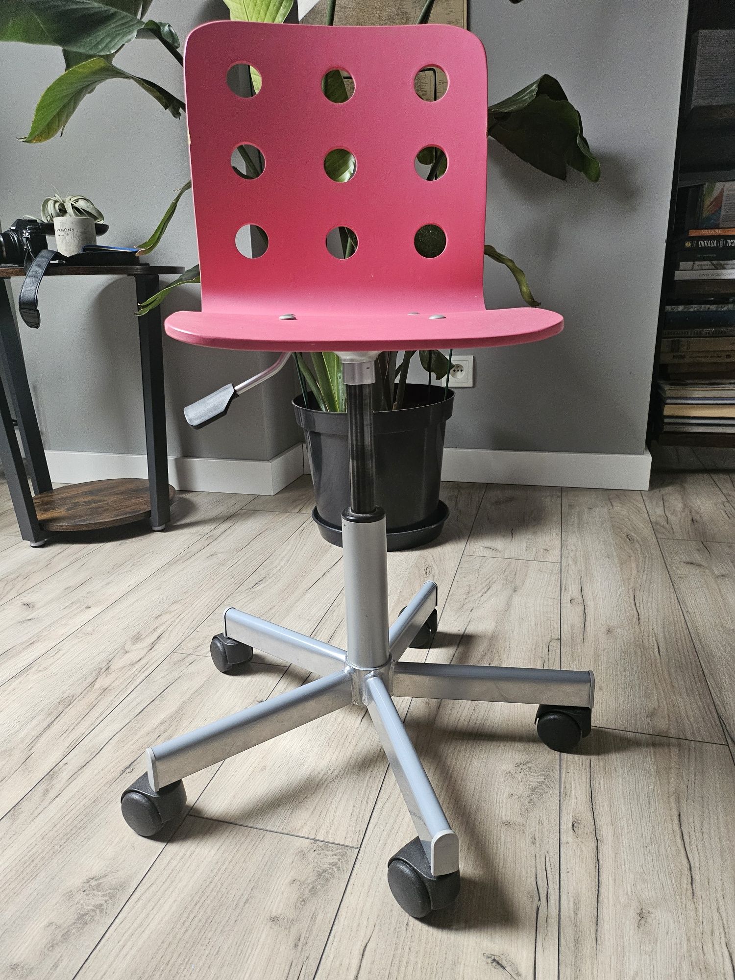 Krzesło do biurka, różowe