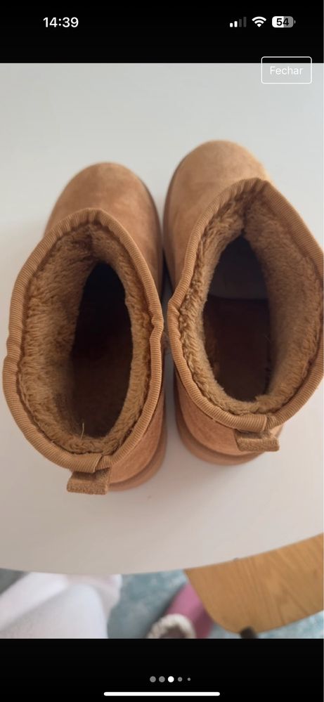 Bota pantufa camel