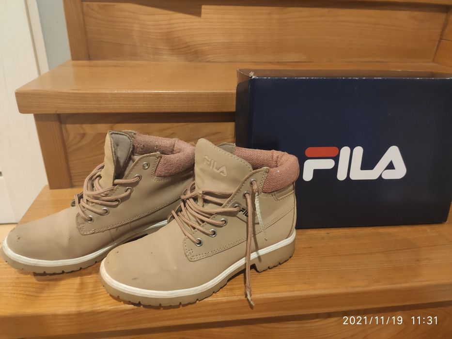 Trapery zimowe Fila 36 pudrowy róż