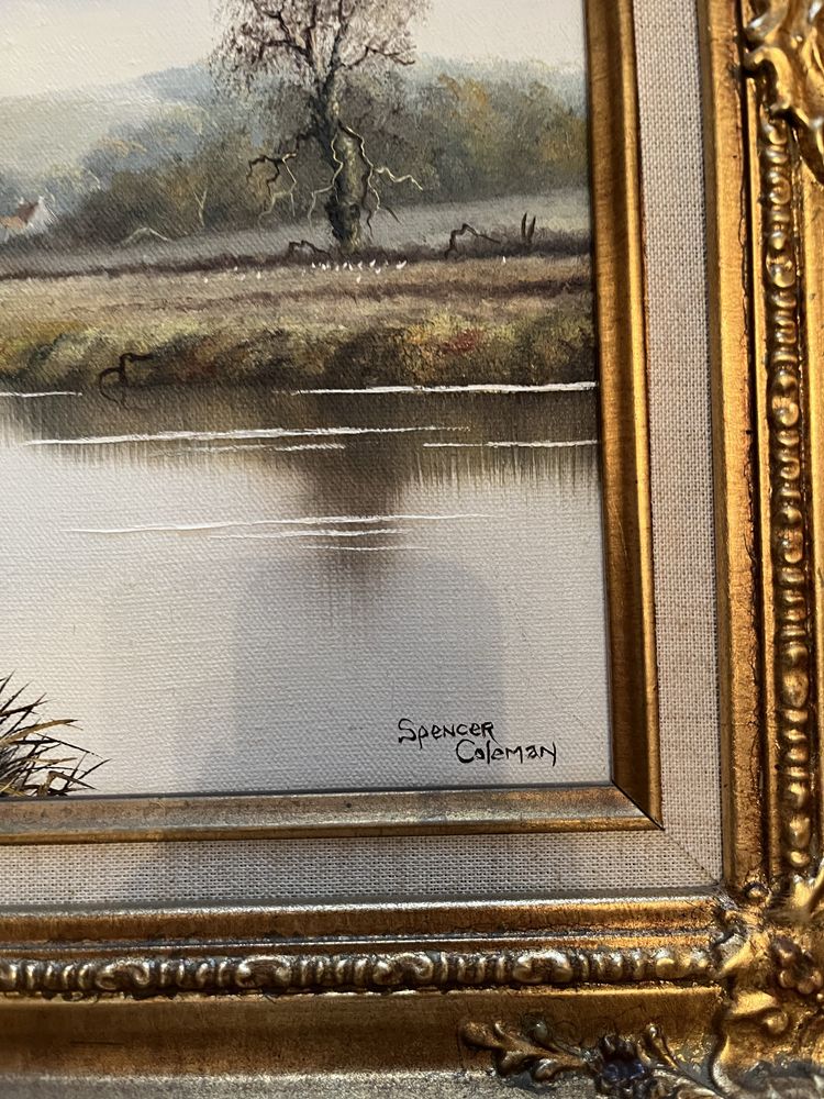 Quadro moldura dourada