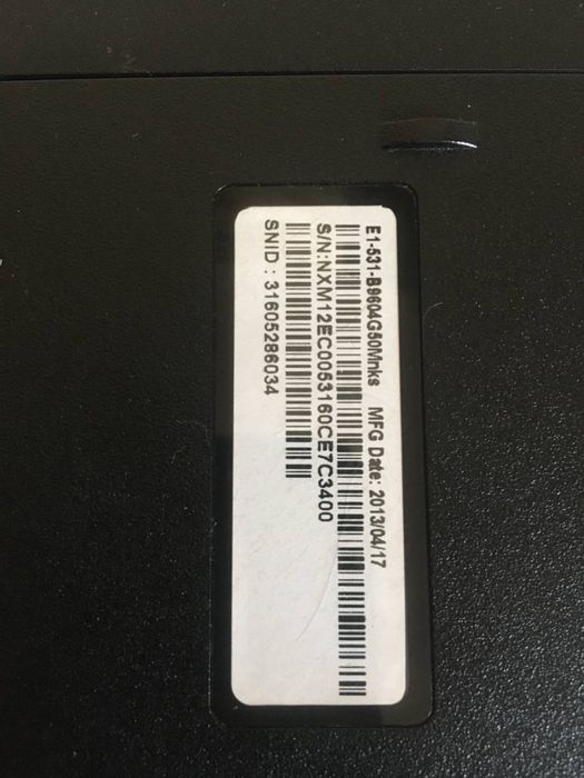 Ноутбук Acer e1-531 8gb 120ssd без зарядки