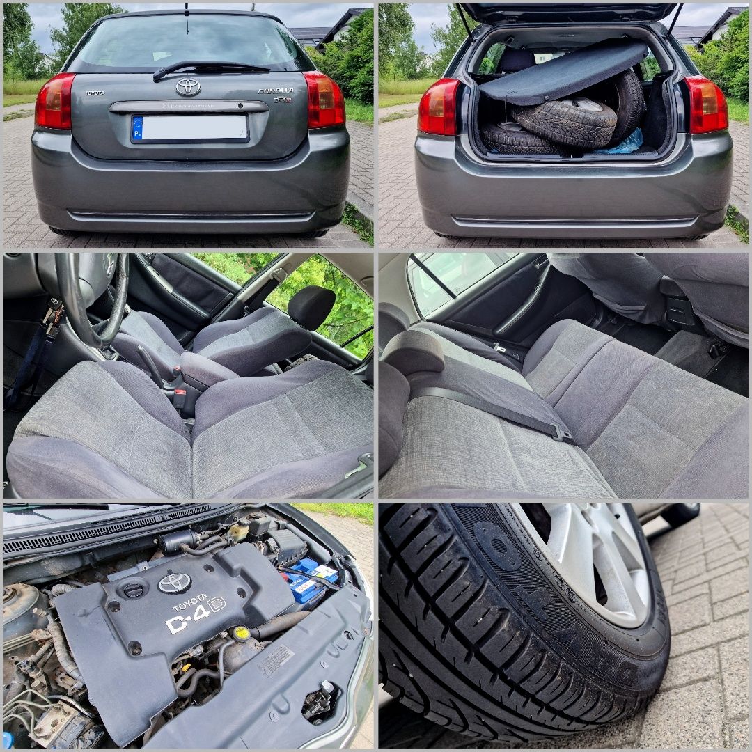 Toyota Corolla 2.0 115KM Bez Rdzy, Klima, 2kpl kół, Nowe OC i Przegląd