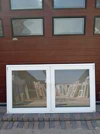 Okna dwuskrzydłowe z szybą ornamentową 193x106 pcv DOWÓZ CAŁY KRAJ