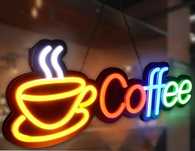Неоновая вывеска(реклама) для кофейни  Coffee Led