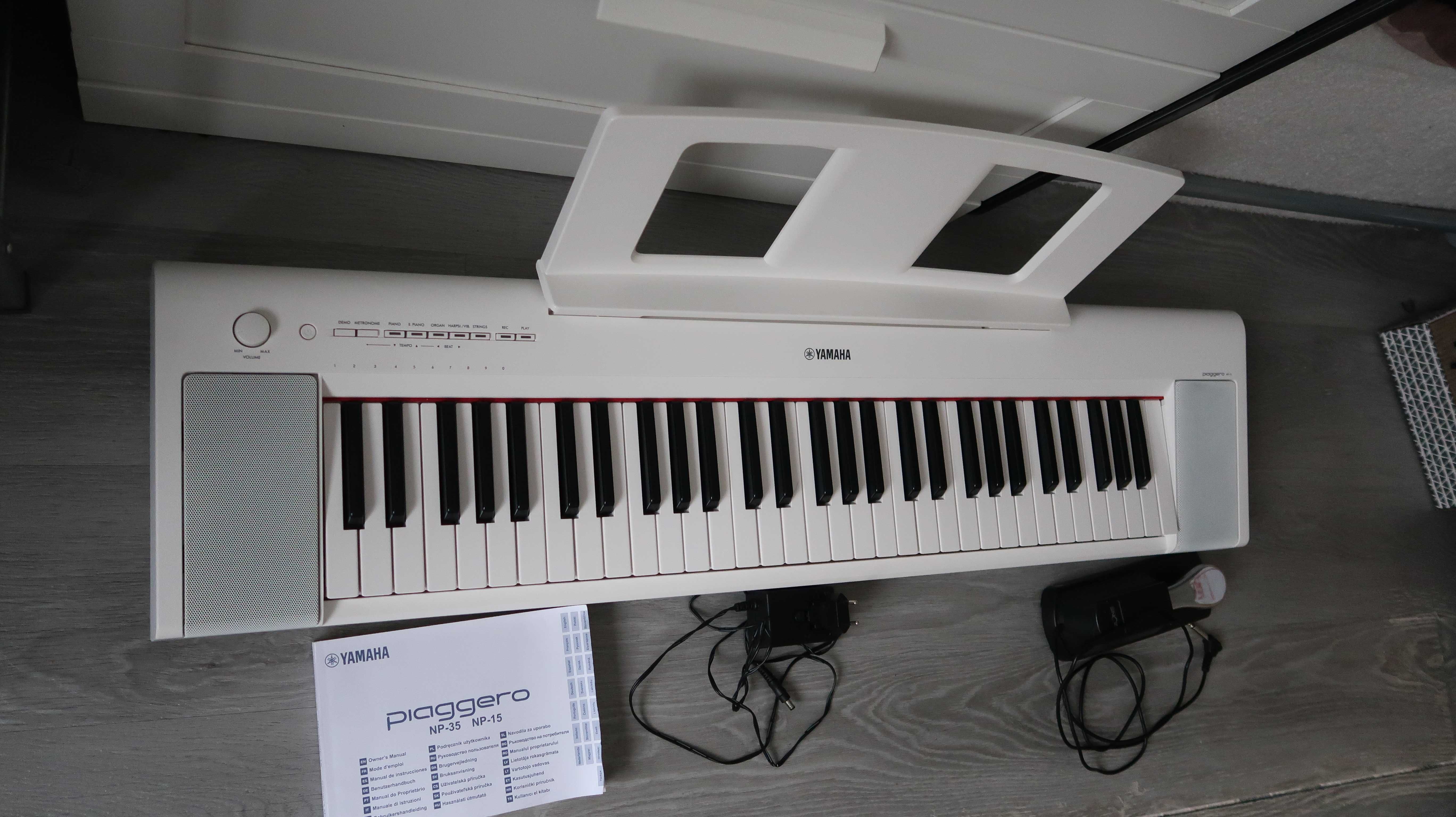 Yamaha NPP-15 biały fortepian + pokrowiec + pedał