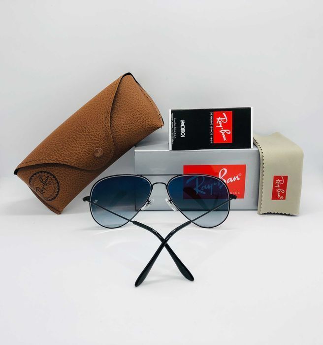 Солнцезащитные очки Ray Ban Aviator 3026 Black-Blue Grade 62мм стекло