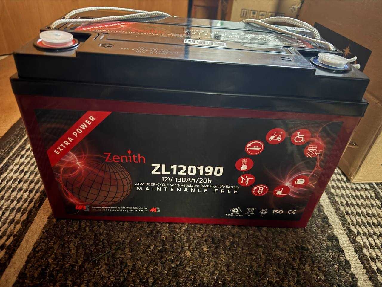 Zenith AGM Deep Cycle 12V 130Ah глибокий розряд ZL120190