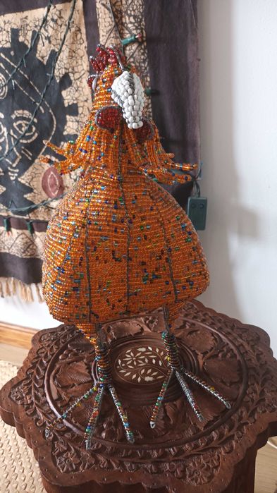 Candeeiro em missangas/Peça de decoração