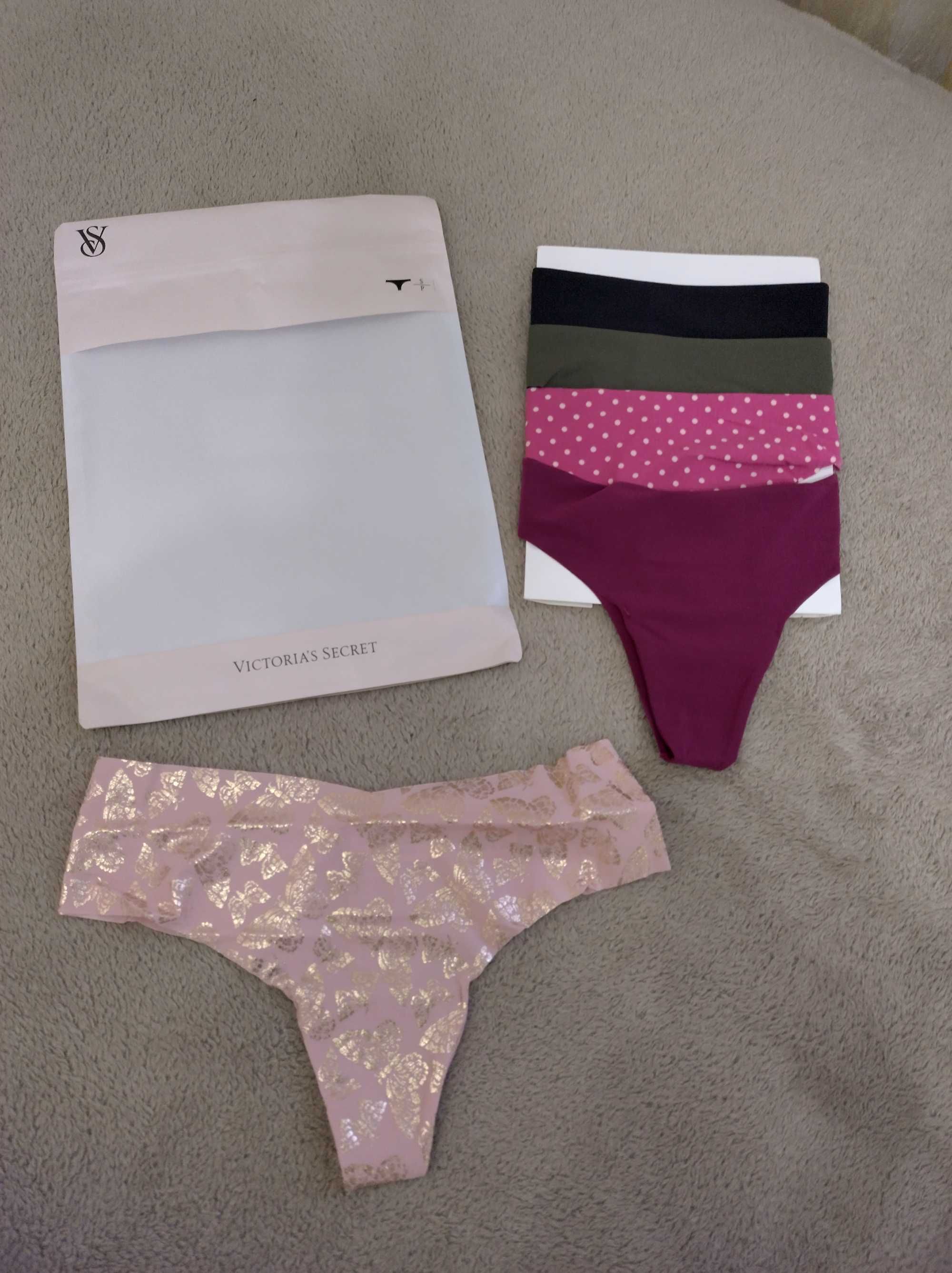 Новий набір із 5шт. безшовних трусів Victoria's Secret оригінал р. S