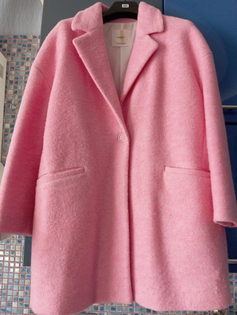 Пальто Манго розовое