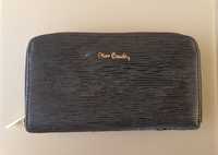 Skórzany czarny portfel Pierre Cardin