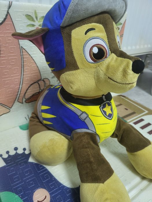 М'яка іграшка Чейз гонщик 55см. Щенячий патруль (Paw Patrol) Оригінал!