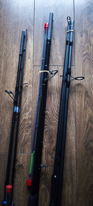 Zestaw 3 wędki z kołowrotkami ,nowe Karpiowa,Feeder,Method Feeder
