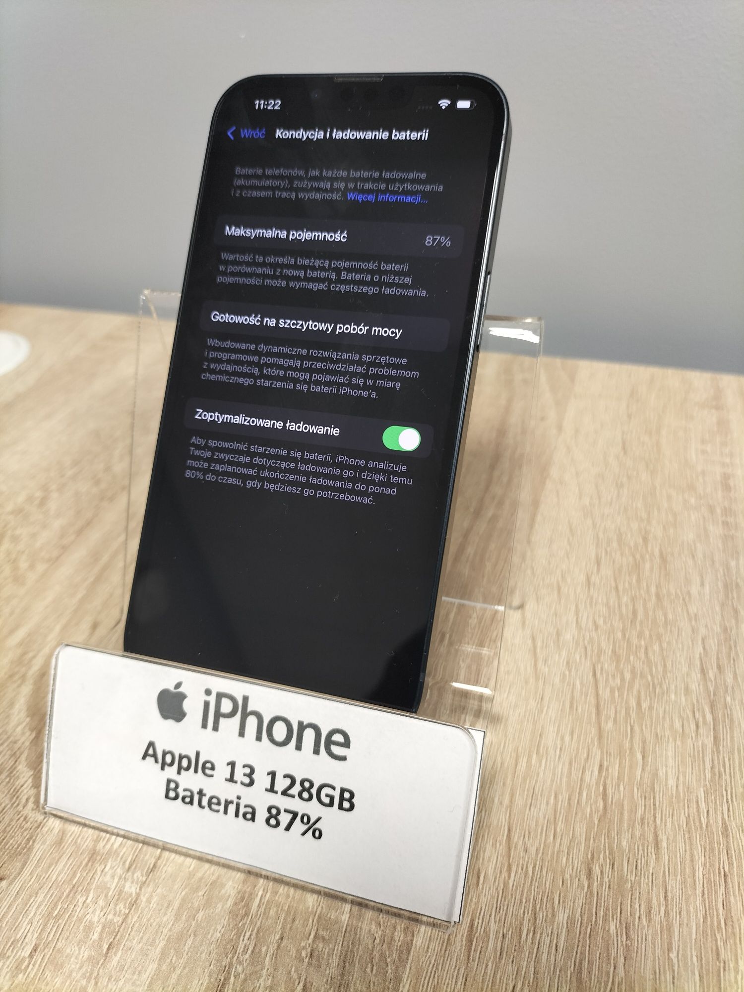 iPhone 13 128Gb Bat.87% czarny Gwarancja Sklep Super Stan