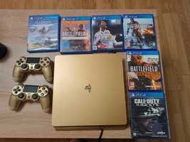 PS4 slim, два джойстика, gold edition