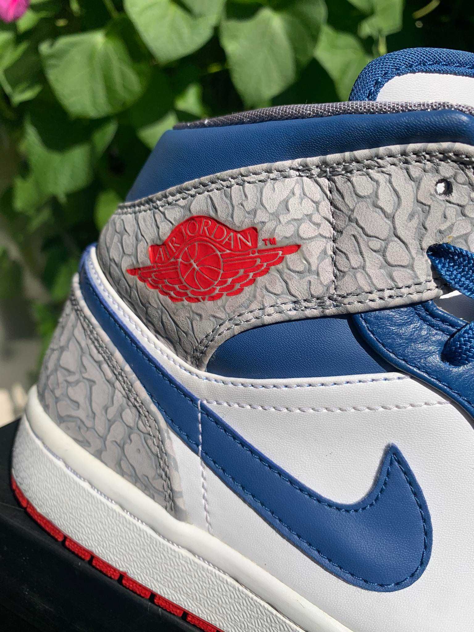 Rzadkie buty Air Jordan 1 mid True Blue z pudełkiem oryginalne  42.5