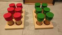 Montessori pudełka puszki  zapachowe