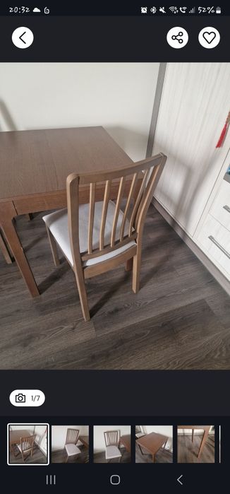 Stół + 4krzesła Ikea
