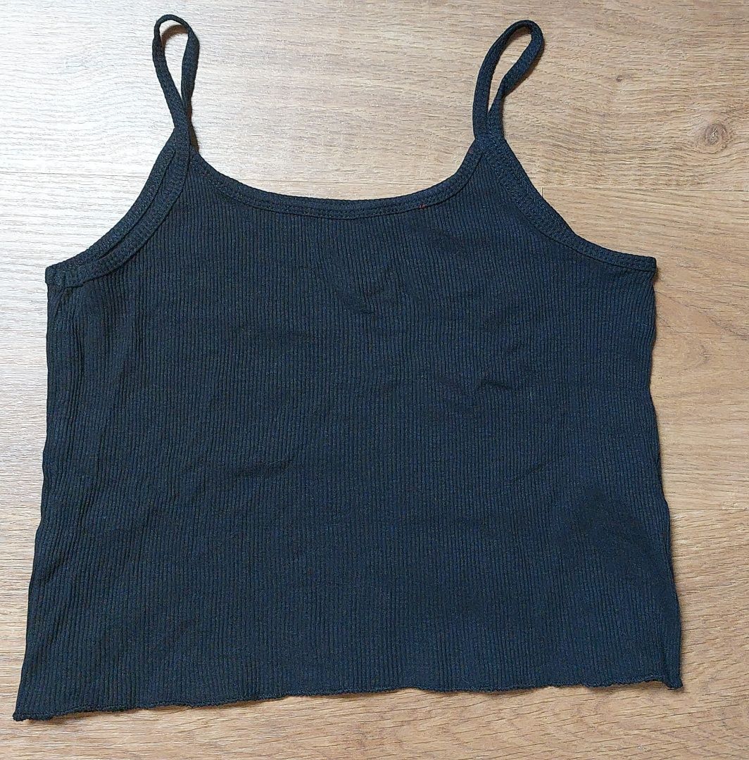 Tshirt preta de alças, menina, 11  / 12 anos