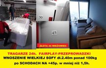 TRAGARZE wnosimy/znosimy meble gabaryty wanny  paczki AGD urządzenia