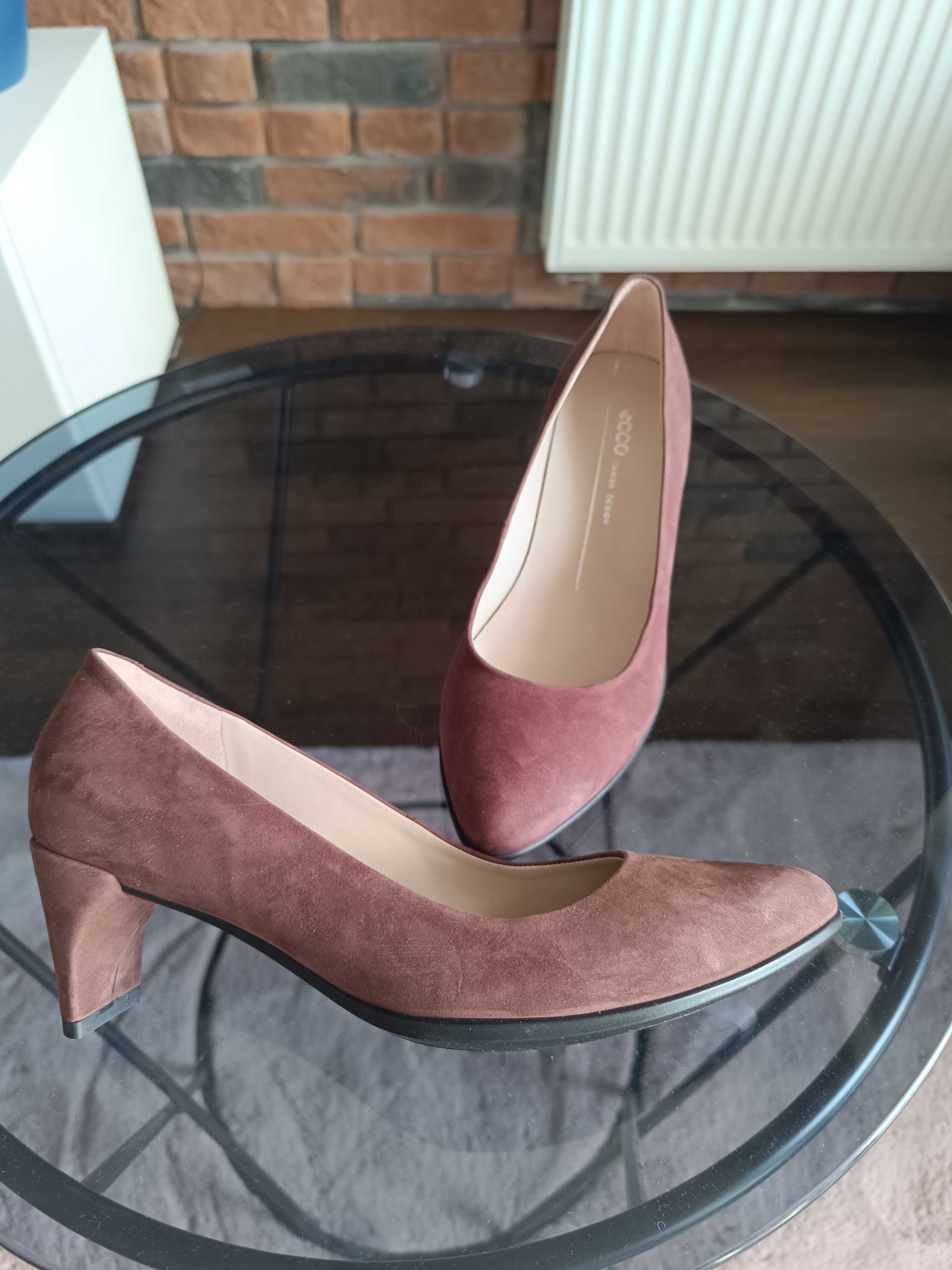 Ecco Shape Pointy Sleek - Czółenka - brązowy 36 nowe
